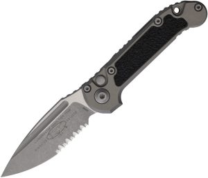 Microtech Auto LUDT GenIII Gray Apocalyptic Serrated
