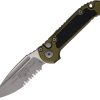 Microtech Auto LUDT GenIII OD Green Apocalyptic Serrated