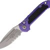 Microtech Auto LUDT GenIII Button Lock - Purple Aluminum
