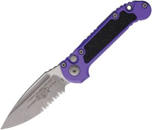 Microtech Auto LUDT GenIII Button Lock - Purple Aluminum