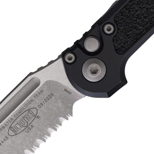 Microtech Auto LUDT GenIII Black Apocalyptic Serrated
