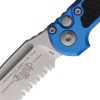 Microtech Auto LUDT GenIII Button Lock - Blue Aluminum