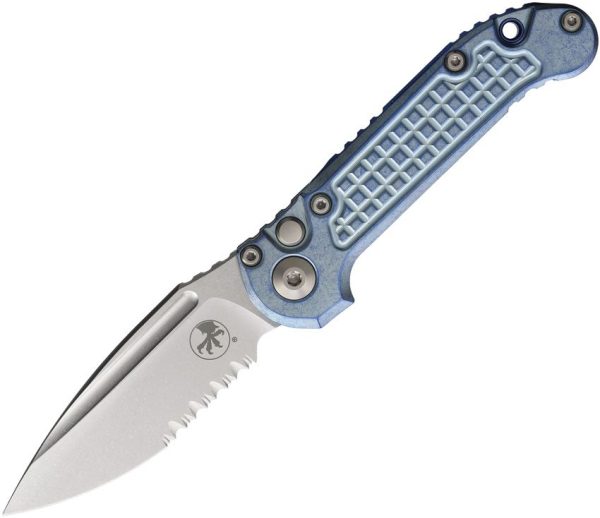 Microtech Auto LUDT Marfione Select - Ice Blue Titanium