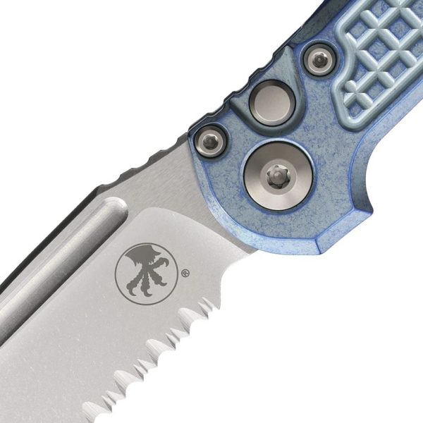 Microtech Auto LUDT Marfione Select - Ice Blue Titanium