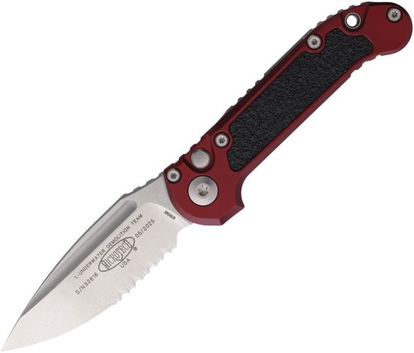 Microtech Auto LUDT GenIII Button Lock - Merlot Aluminum