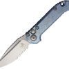 Microtech Auto LUDT Marfione Select - Ice Blue Titanium