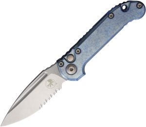 Microtech Auto LUDT Marfione Select - Ice Blue Titanium