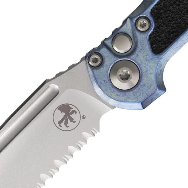 Microtech Auto LUDT Marfione Select - Ice Blue Anodized