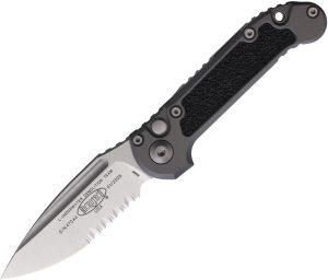 Microtech Auto LUDT GenIII Button Lock - Black Aluminum