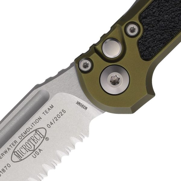 Microtech Auto LUDT GenIII Button Lock - OD Green