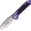 Microtech Auto LUDT GenIII Purple Aluminum Button Lock