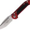 Microtech Auto LUDT GenIII Red Aluminum Button Lock