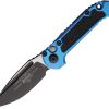 Microtech Auto LUDT GenIII Blue Aluminum Button Lock