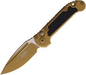 Microtech Auto LUDT GenIII RAL-8000 Cerakote Button Lock