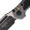 Microtech Auto LUDT GenIII Button Lock - Gray Aluminum