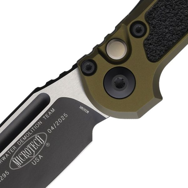 Microtech Auto LUDT GenIII Button Lock - OD Green