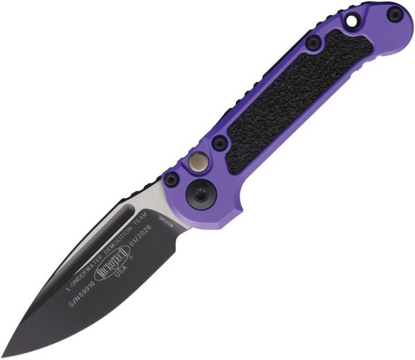 Microtech Auto LUDT GenIII Button Lock - Purple