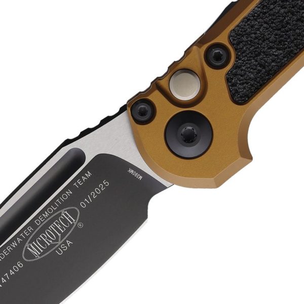 Microtech Auto LUDT GenIII Button Lock - Tan