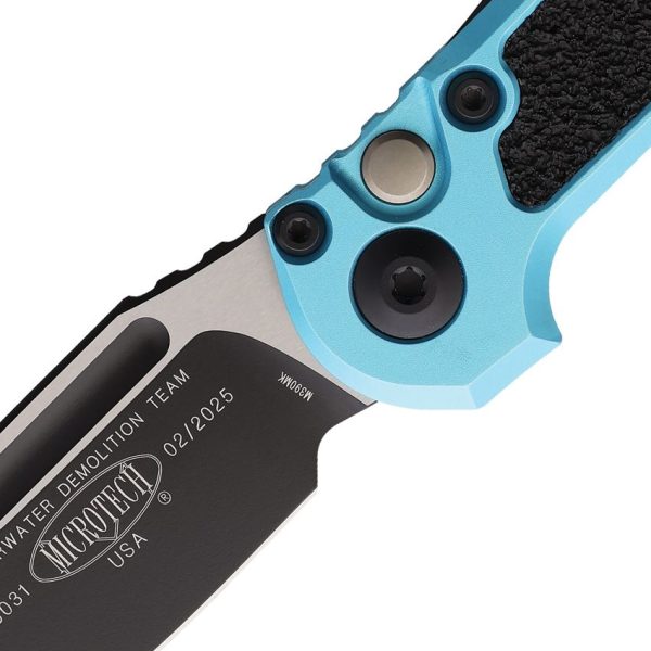 Microtech Auto LUDT GenIII Button Lock - Turquoise