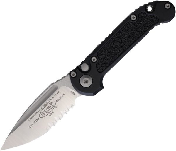 Microtech Auto LUDT GenIII Button Lock - Black Satin