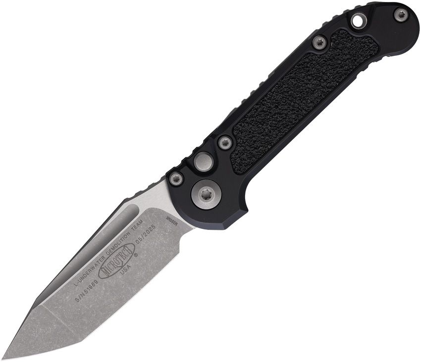 Microtech Auto LUDT Button Lock GenIII Black 3.5" Tanto Blade