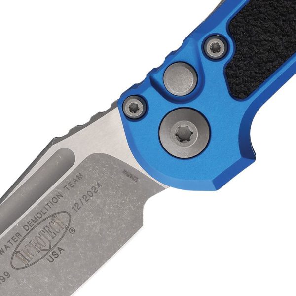 Microtech Auto LUDT GenIII Apocalyptic Blue Handle