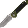 Microtech Auto LUDT Button Lock M390 Tanto Folding Knife OD Green