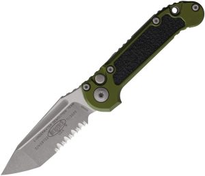 Microtech Auto LUDT Button Lock M390 Tanto Folding Knife OD Green