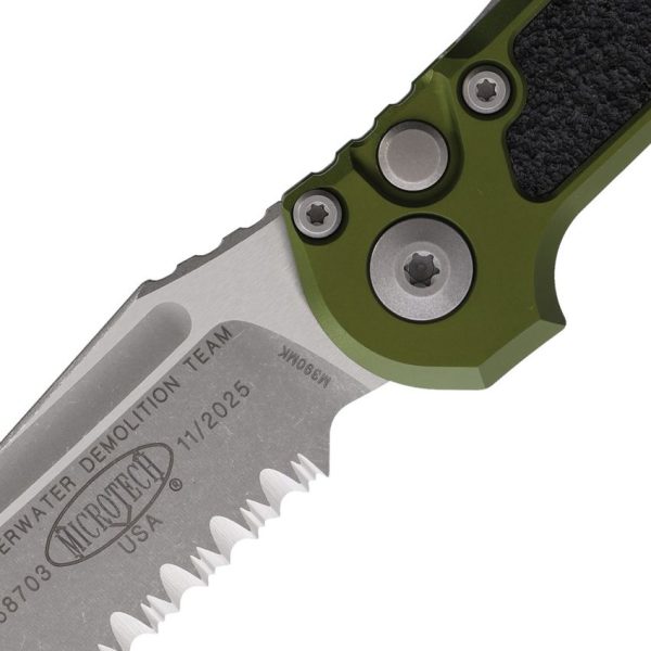 Microtech Auto LUDT Button Lock M390 Tanto Folding Knife OD Green