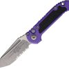 Microtech Auto LUDT GenIII Button Lock - Purple Aluminum