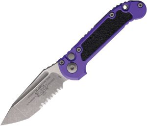 Microtech Auto LUDT GenIII Button Lock - Purple Aluminum
