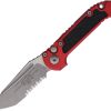 Microtech Auto LUDT GenIII Button Lock - Red Aluminum