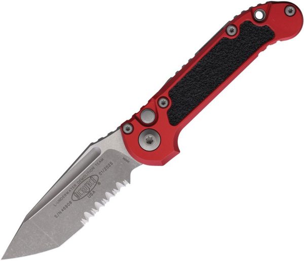 Microtech Auto LUDT GenIII Button Lock - Red Aluminum