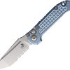 Microtech Auto LUDT Marfione Select - Ice Blue Titanium Frag