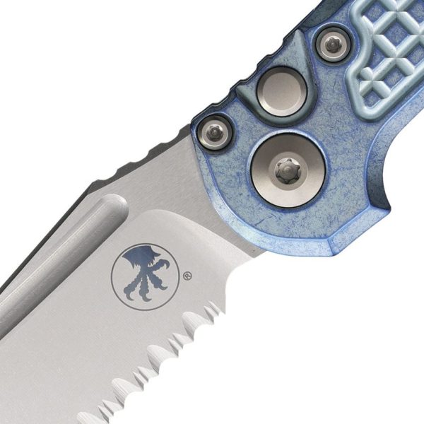 Microtech Auto LUDT Marfione Select - Ice Blue Titanium Frag