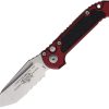 Microtech Auto LUDT GenIII Button Lock - Merlot Aluminum