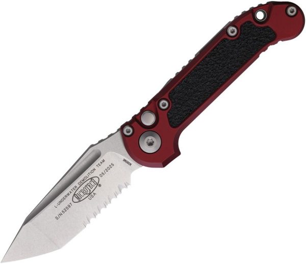Microtech Auto LUDT GenIII Button Lock - Merlot Aluminum
