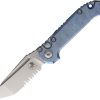 Microtech Auto LUDT Marfione Select - Ice Blue Titanium