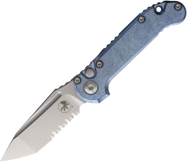 Microtech Auto LUDT Marfione Select - Ice Blue Titanium