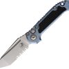 Microtech Auto LUDT Marfione Select - Ice Blue Titanium