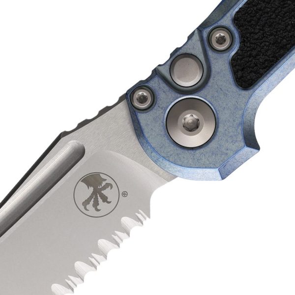 Microtech Auto LUDT Marfione Select - Ice Blue Titanium