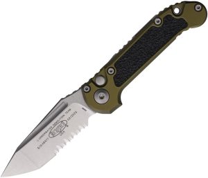 Microtech Auto LUDT GenIII Button Lock - OD Green Aluminum