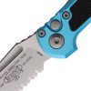 Microtech Auto LUDT GenIII Turquoise Aluminum Button Lock