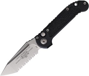 Microtech Auto LUDT GenIII Black Tanto Serrated Button Lock