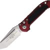 Microtech Auto LUDT GenIII Stonewash - Merlot Handle