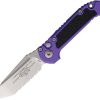 Microtech Auto LUDT GenIII Stonewash - Purple Handle