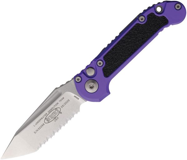 Microtech Auto LUDT GenIII Stonewash - Purple Handle