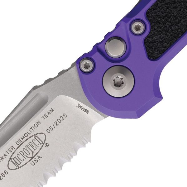 Microtech Auto LUDT GenIII Stonewash - Purple Handle