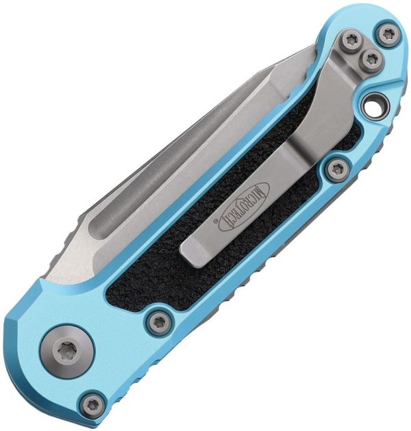 Microtech Auto LUDT GenIII Button Lock - Turquoise M390MK