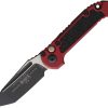 Microtech Auto LUDT GenIII Button Lock - Merlot M390MK